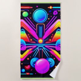 Toalha De Praia Neon Cosmmmic Kaleidoscope