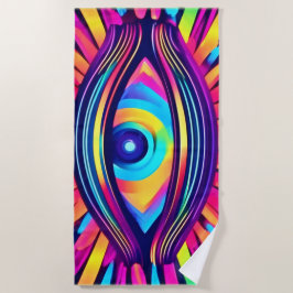 Toalha De Praia Neon Eye do Cosmos