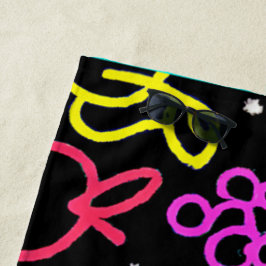 Toalha De Praia Neon Fruta Extravaganza