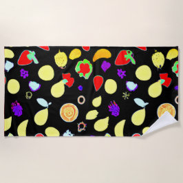 Toalha De Praia Neon Tropic Fruta Burst