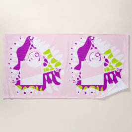 Toalha De Praia Ninho de pássaro - Lêmonada rosa branca