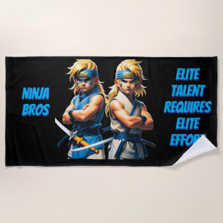 Toalha De Praia Ninja Bros Esforço Elite 