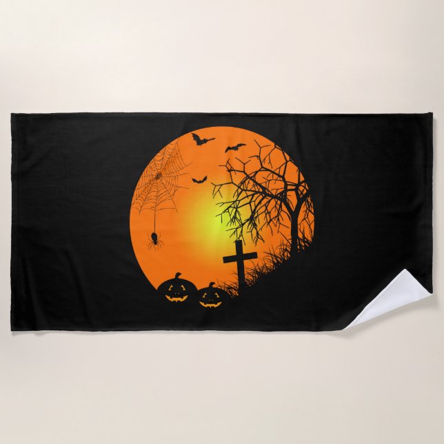 Toalha De Praia Noite de Halloween (Frente)
