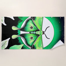 Toalha De Praia Noite de Moth lunar