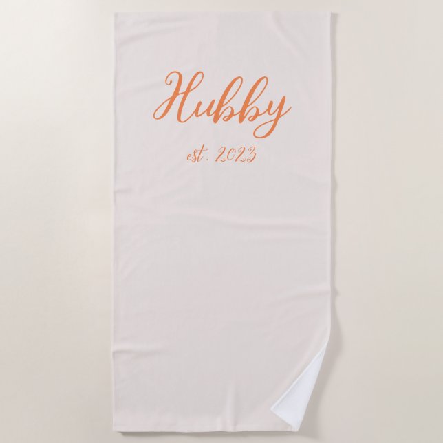 Toalha De Praia Noiva Lua Personalizada Matching Hubby Wifey (Frente)
