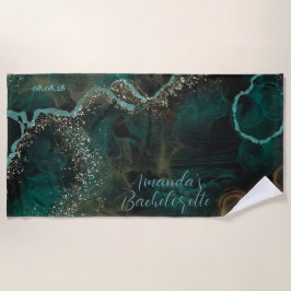 Toalha De Praia Noiva Personalizada com Brilho 