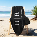 Toalha De Praia Noiva personalizada e noiva personalizada moderna<br><div class="desc">Celebre seu estilo com nosso Monograma de Casamento Preto e Branco, Noiva Personalizada Moderna e Toalha de Groom Beach. Perfeito para uma lua de mel ou um casamento de destino, essas toalhas apresentam um elegante e minimalista design de monograma que adiciona um toque de sofisticação à sua praia ou ao...</div>
