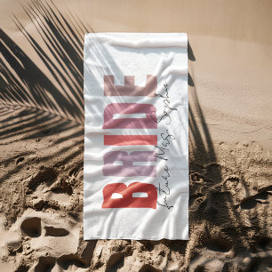 Toalha De Praia Noiva Personalizada Futura Sra. Nome Personaliza