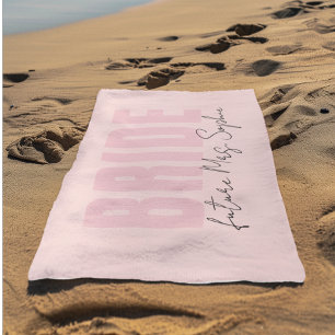 Toalha De Praia Noiva Personalizada Futura Sra. Nome Personaliza