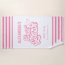 Toalha De Praia Noiva Pink Last Splash