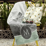 Toalha De Praia Nome e Foto Personalizados da Casa Pastel Minimali<br><div class="desc">Nome e Foto Personalizados da Casa Pastel Minimalista</div>