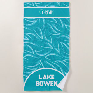 Toalha De Praia Nome e local personalizados Lake/Beach Towel