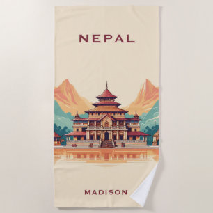 Toalha De Praia Nome e texto personalizados no Nepal