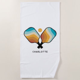 Toalha De Praia Nome Personalizado da Camada de Seleção e da Bola