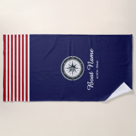 Toalha De Praia Nome Personalizado da Embarcação