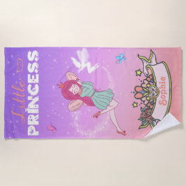 Toalha De Praia Nome Personalizado da Princesa Fada 👸  