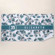 Nome personalizado das bolas de futebol branco tea