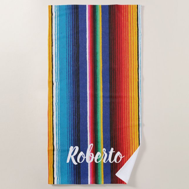 Toalha De Praia Nome Personalizado do Sunset Beach Surfing (Frente)