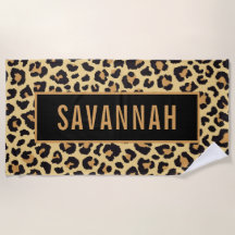 Nome personalizado Leopard Animal Print Patterno C