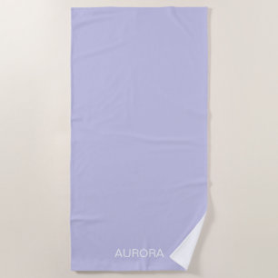 Toalha De Praia Nome Personalizado Misty Lilac -