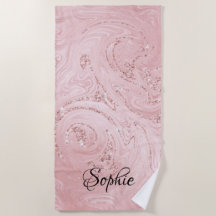 Nome Rosa Brilhante Girly Sparkle rosa Dourado
