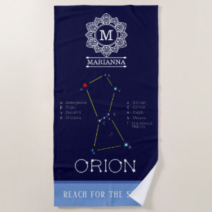 Toalha De Praia Norte Hemisfério Constelação Orion
