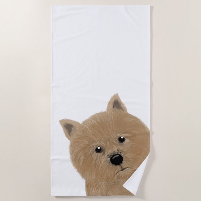 Toalha De Praia Norwich Terrier Beach Towel (Frente)