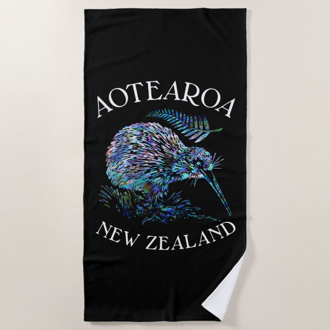TOALHA DE PRAIA NOVA ZEALAND KIWI PAUA BEACH TOWEL (Frente)
