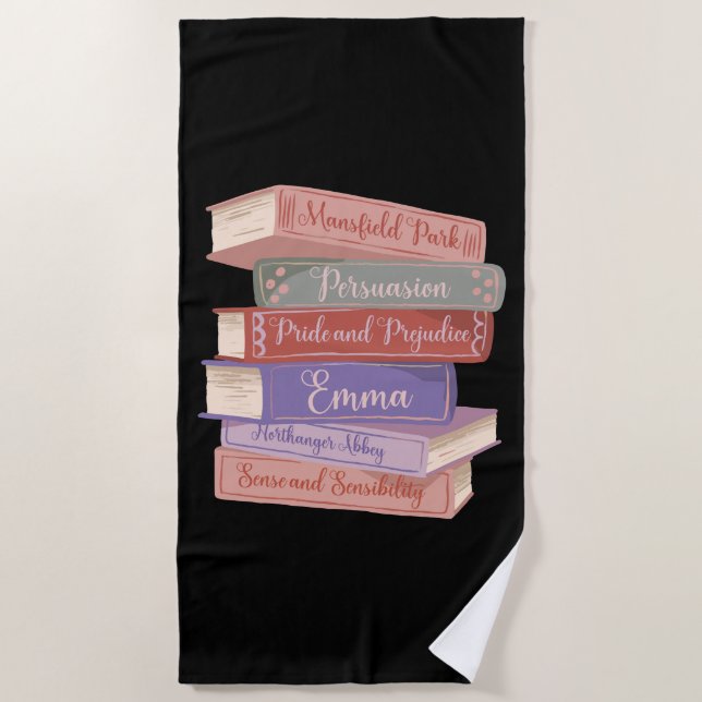 Toalha De Praia Novels V de Jane Austen (Frente)