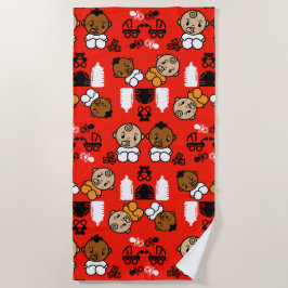 Toalha De Praia Novo presente de bebê laranja único