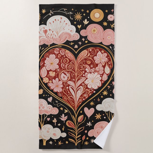 Toalha De Praia O amor está no ar (Frente)