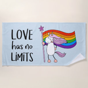 Toalha De Praia O Amor Não Tem Limites Unicórnio