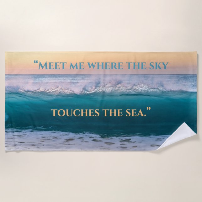 Toalha De Praia "O céu encontra o mar" Beach Towel (Frente)
