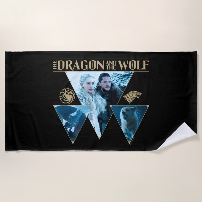 Toalha De Praia O Dragão e o Wolf Daenerys e Jon Graphic (Frente)