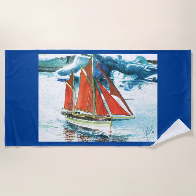 Toalha De Praia O Eyrún faz água aberta (Frente)