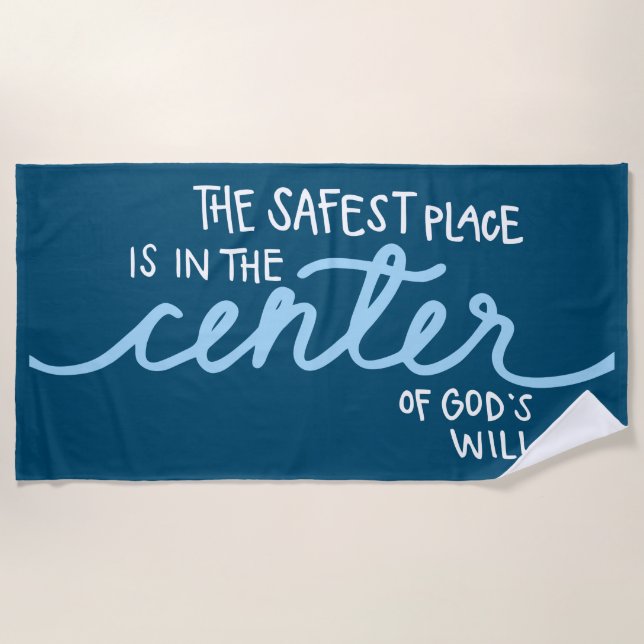 Toalha De Praia O lugar mais seguro (Frente)