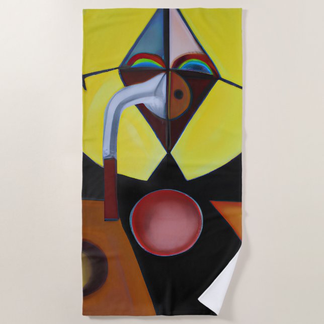 Toalha De Praia O Médico da Peste - Pintura a Óleo (Frente)