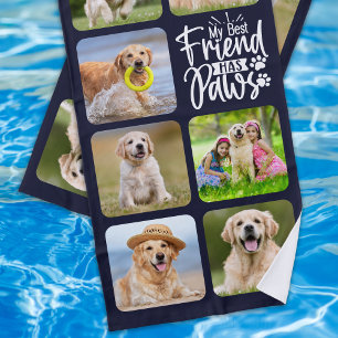 Toalha De Praia O Melhor Amigo Tem Colagem Personalizada De Fotos
