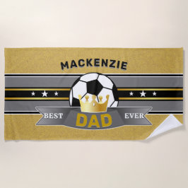 Toalha De Praia O melhor Pai de sempre do esporte Dourado do FUTEB