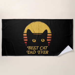 Toalha De Praia O melhor presente de amante de gatos do pai Cat