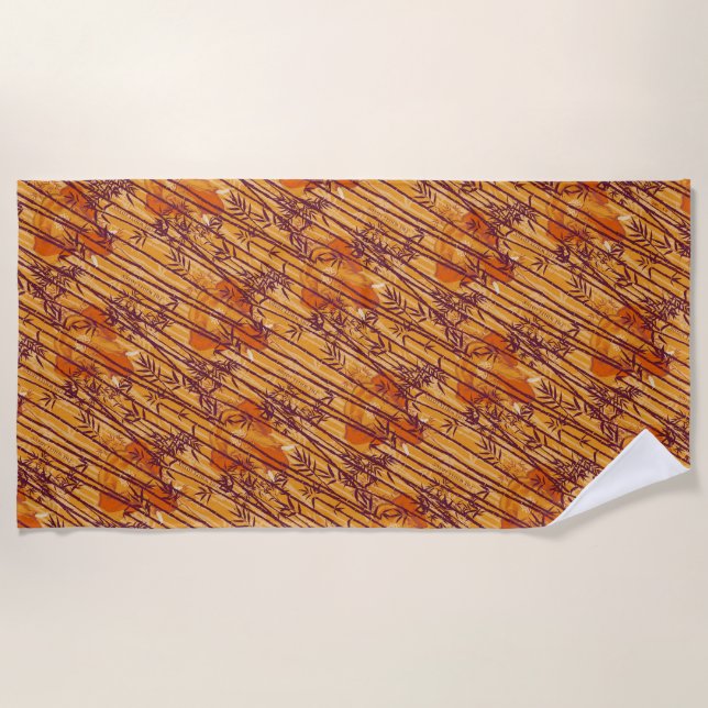 Toalha De Praia O Padrão Safari Do Lótus Branco (Frente)