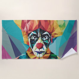 Toalha De Praia o Palhaço Geométrico