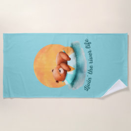 Toalha De Praia O Urso do Rio | Arte Digital Cuja