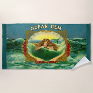 Toalha De Praia Ocean Gem Mermaid Ggar impressão