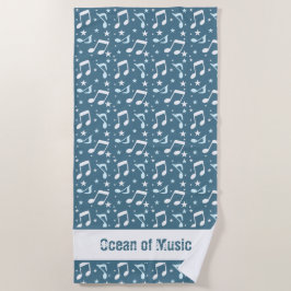 Toalha De Praia Ocean of Music patterned