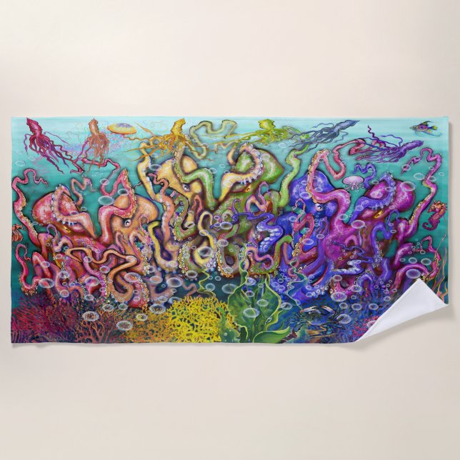 Toalha De Praia Octopi (Frente)
