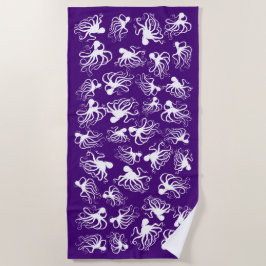 Toalha De Praia Octopus roxo - Beach Towel