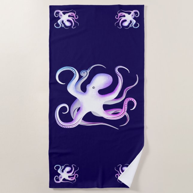 Toalha De Praia Octopus Silhouette (Frente)