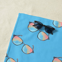 Toalha De Praia Óculos escuros divertidos Lentes coloridas