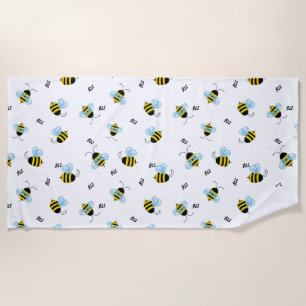 Toalha De Praia Ocupado Bumblebes Brilhante e Cheerful Ceiling